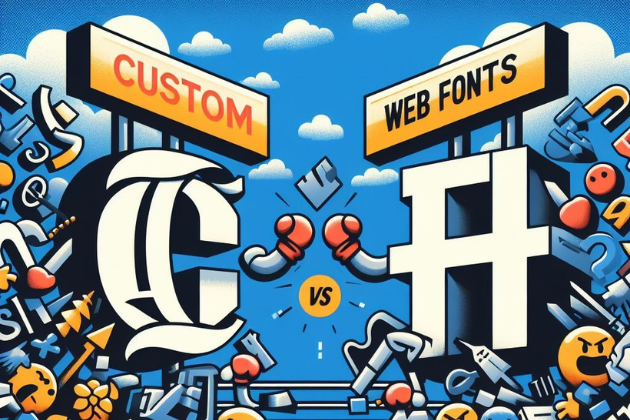 Image abstraite représentant des polices de caractères qui s'affrontent