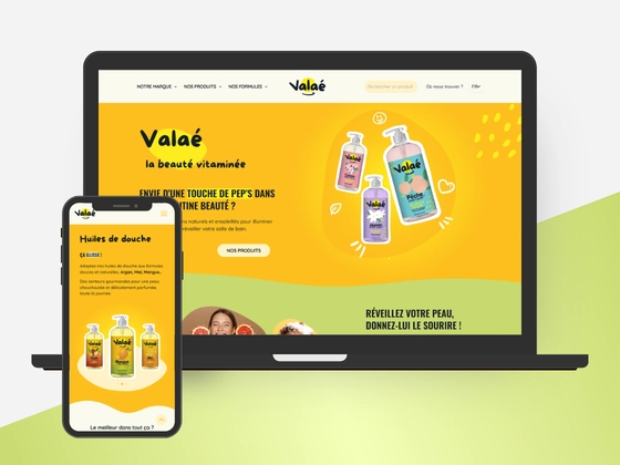 Mockup of the page